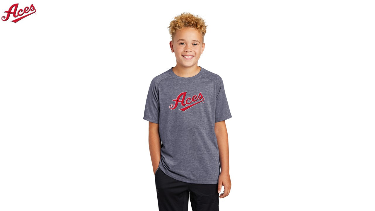 Youth PosiCharge ® Tri-Blend Wicking Raglan Tee