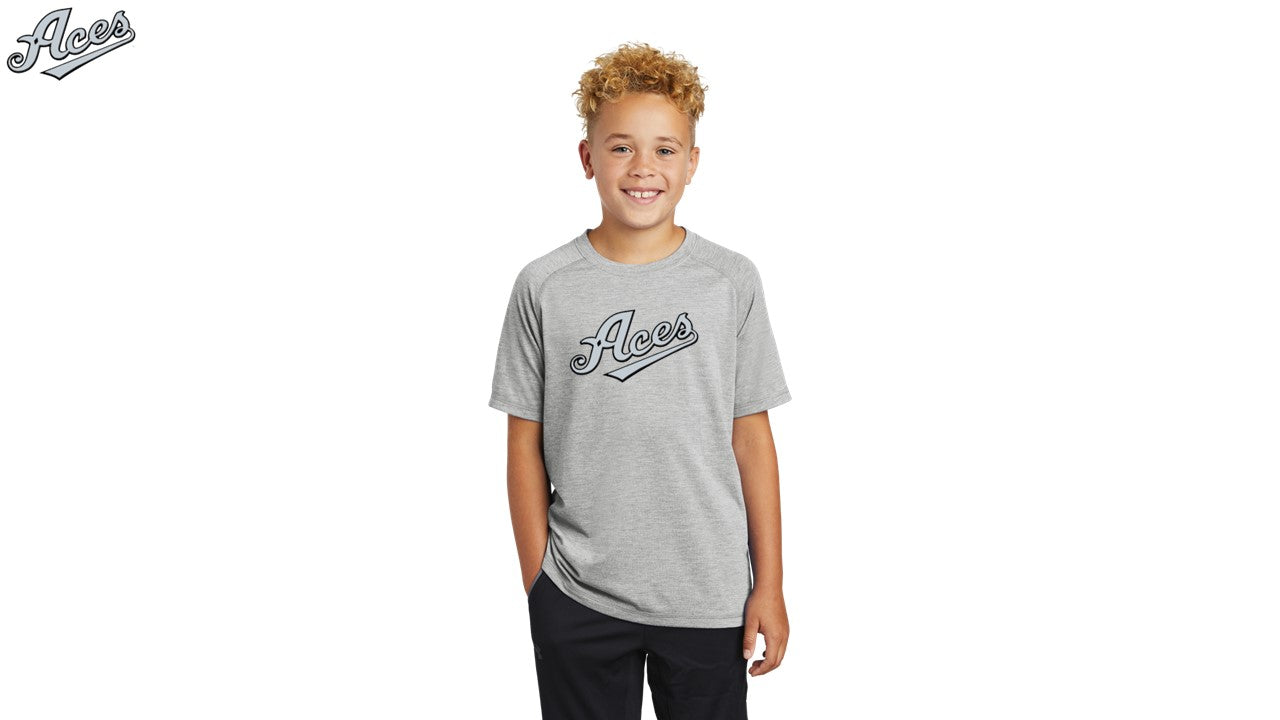 Youth PosiCharge ® Tri-Blend Wicking Raglan Tee