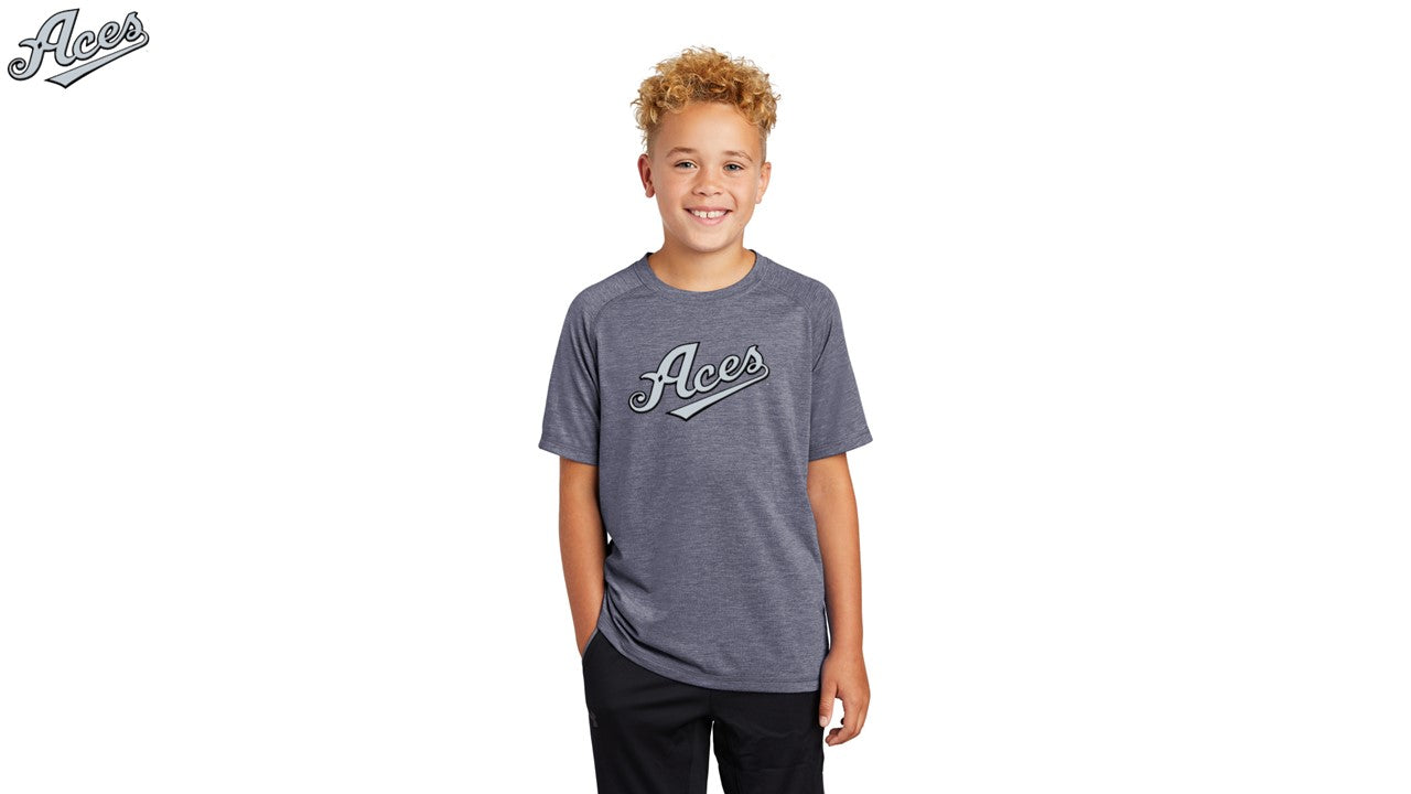 Youth PosiCharge ® Tri-Blend Wicking Raglan Tee