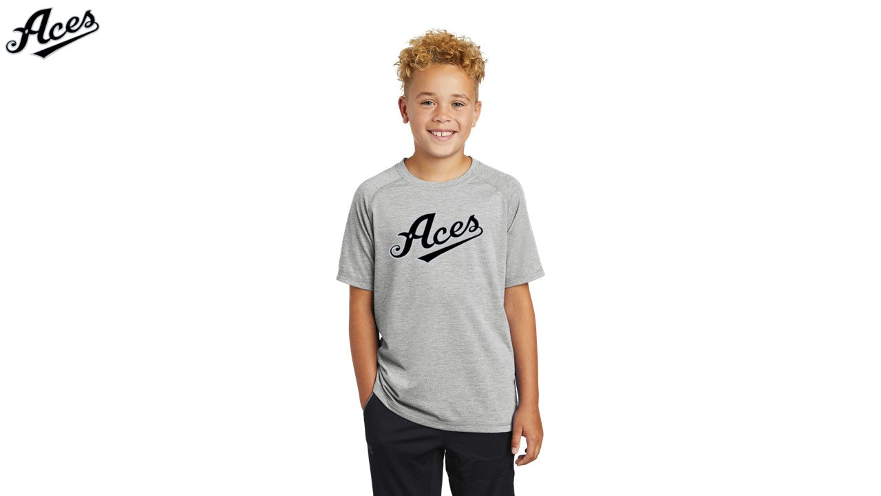 Youth PosiCharge ® Tri-Blend Wicking Raglan Tee