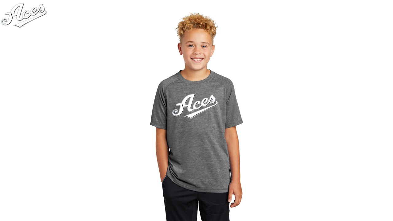 Youth PosiCharge ® Tri-Blend Wicking Raglan Tee