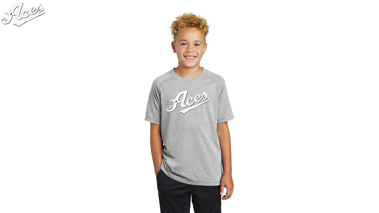 Youth PosiCharge ® Tri-Blend Wicking Raglan Tee