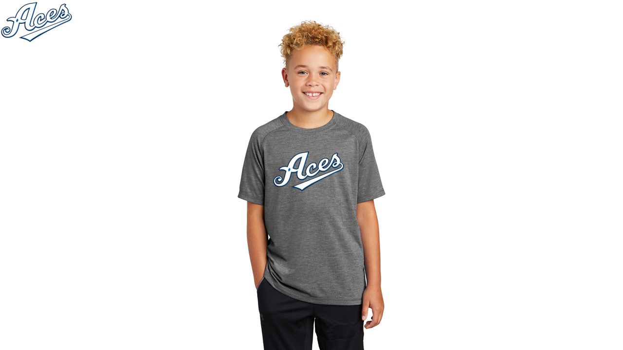 Youth PosiCharge ® Tri-Blend Wicking Raglan Tee