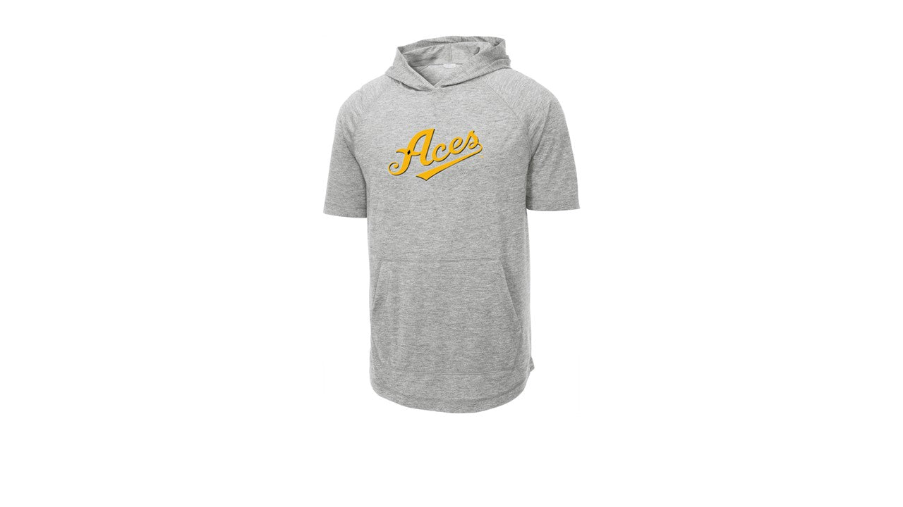 Tri-Blend Wicking Short Sleeve Hoodie