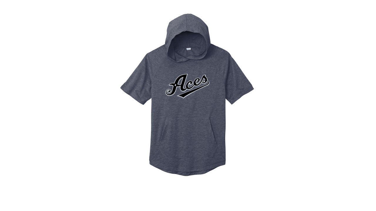 Tri-Blend Wicking Short Sleeve Hoodie