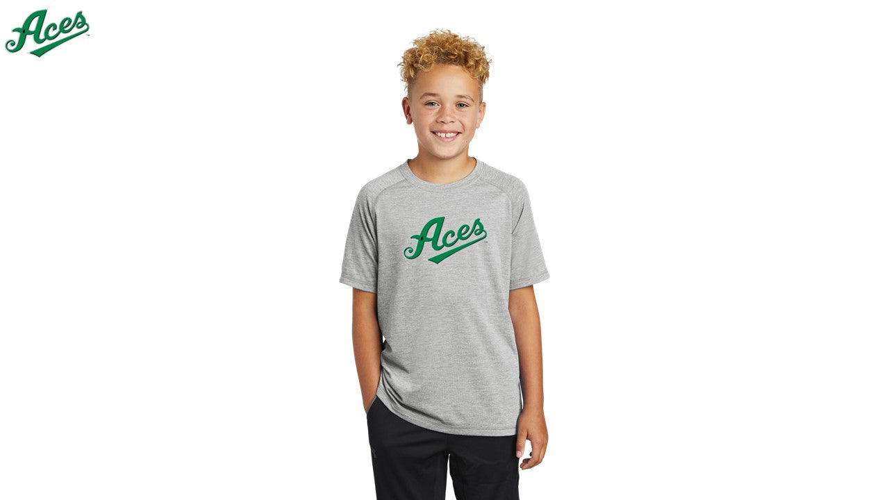 Youth PosiCharge ® Tri-Blend Wicking Raglan Tee