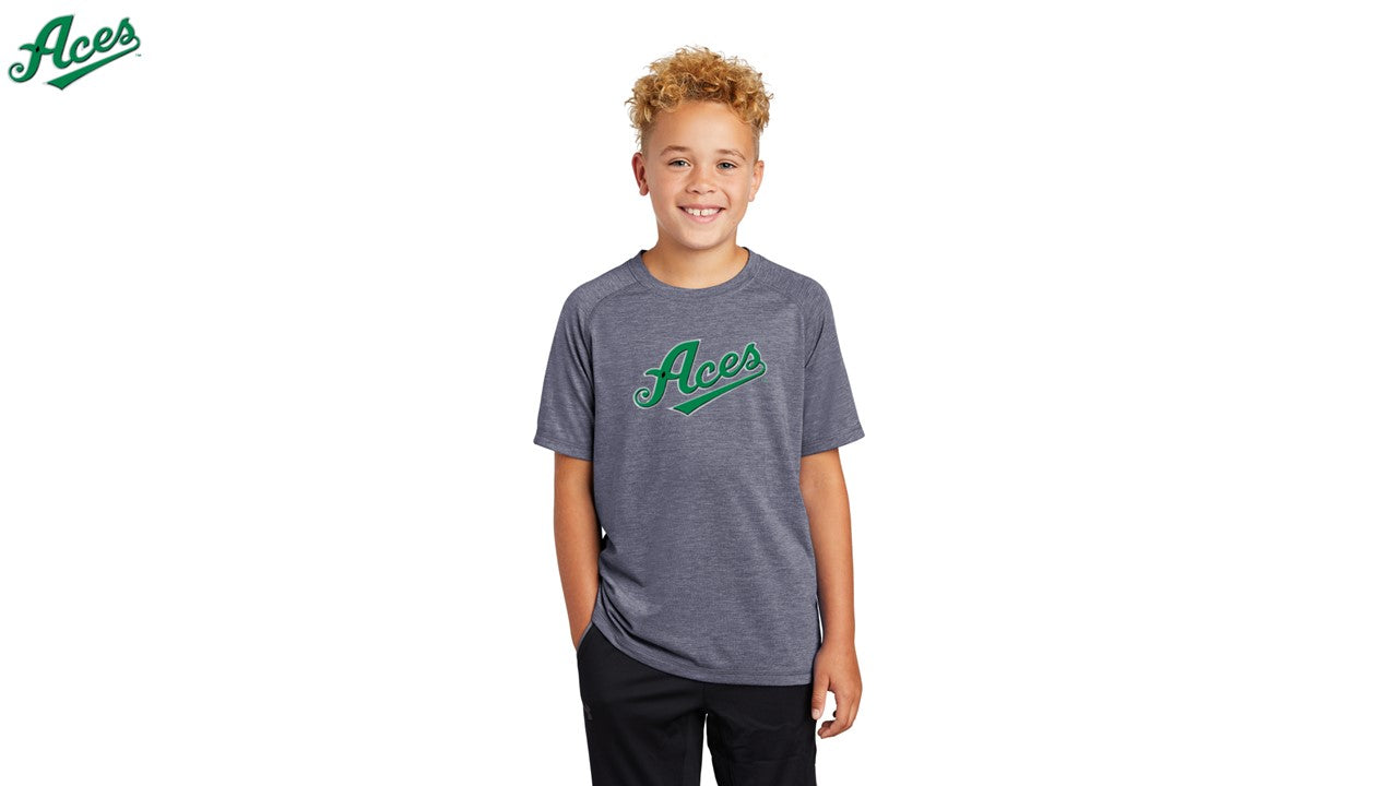 Youth PosiCharge ® Tri-Blend Wicking Raglan Tee