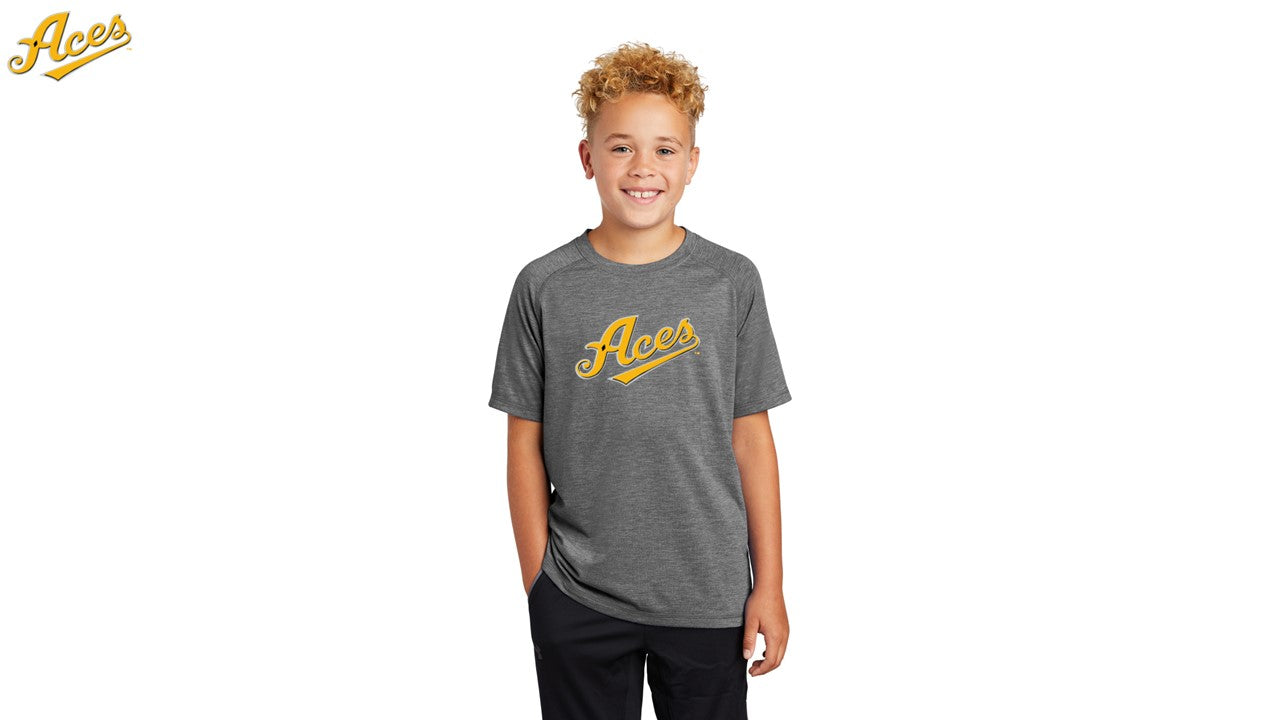 Youth PosiCharge ® Tri-Blend Wicking Raglan Tee