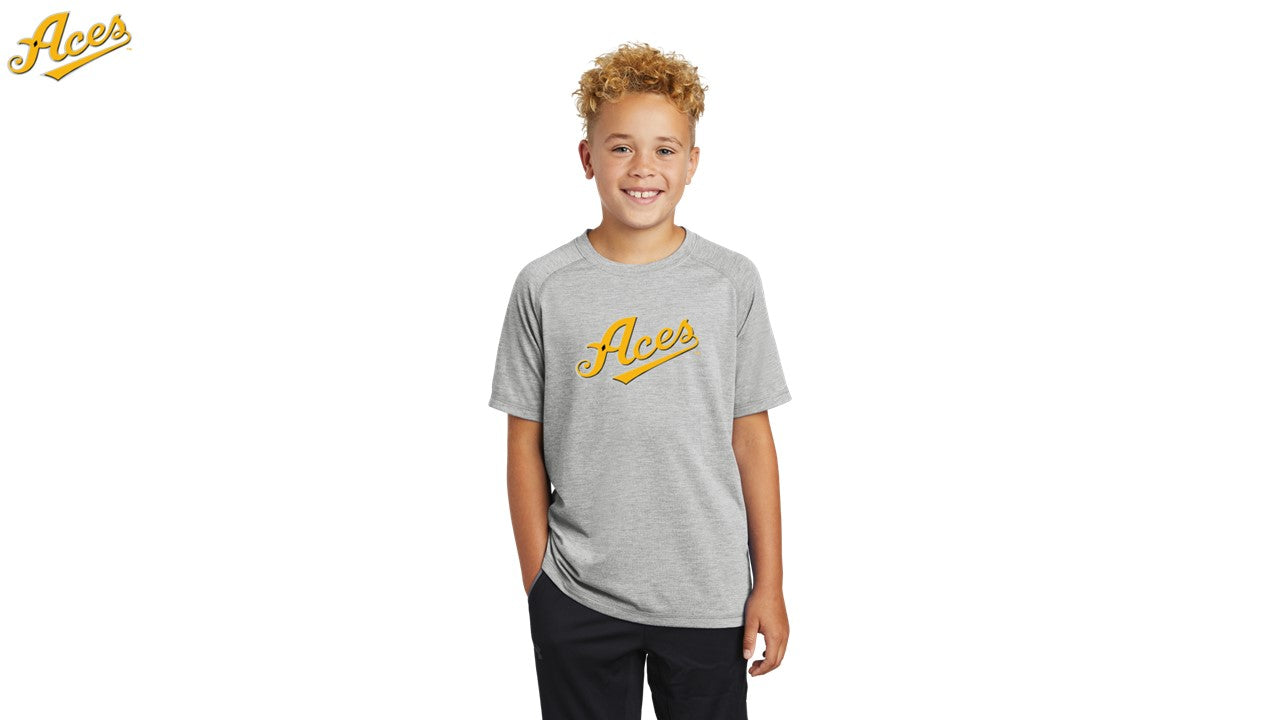 Youth PosiCharge ® Tri-Blend Wicking Raglan Tee