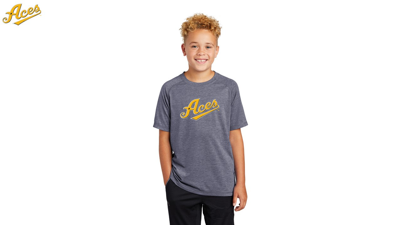 Youth PosiCharge ® Tri-Blend Wicking Raglan Tee