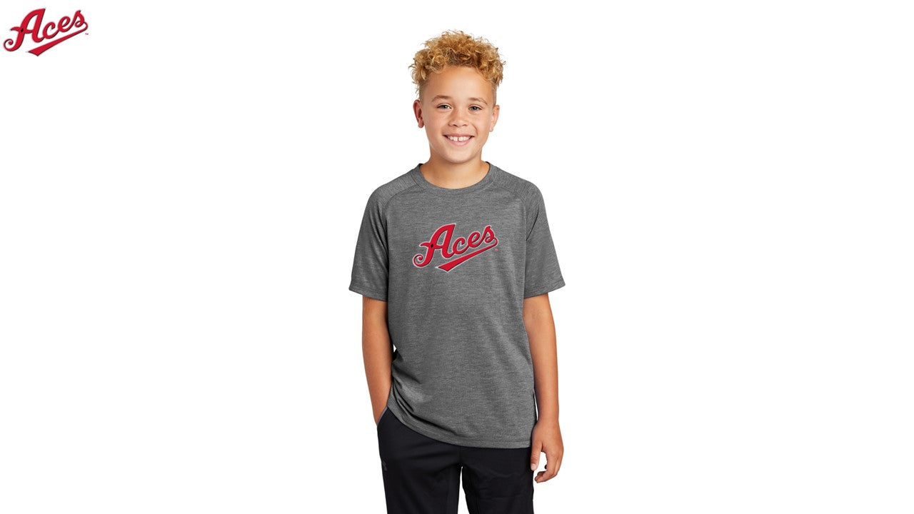 Youth PosiCharge ® Tri-Blend Wicking Raglan Tee