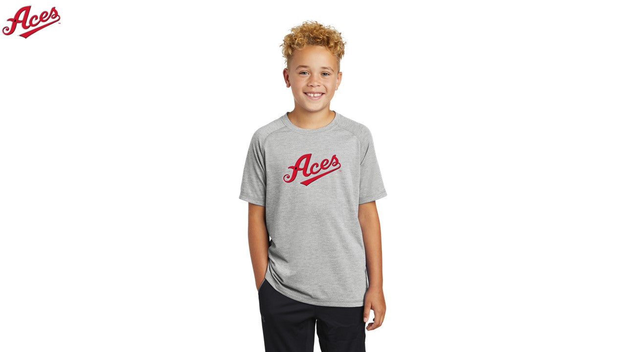 Youth PosiCharge ® Tri-Blend Wicking Raglan Tee