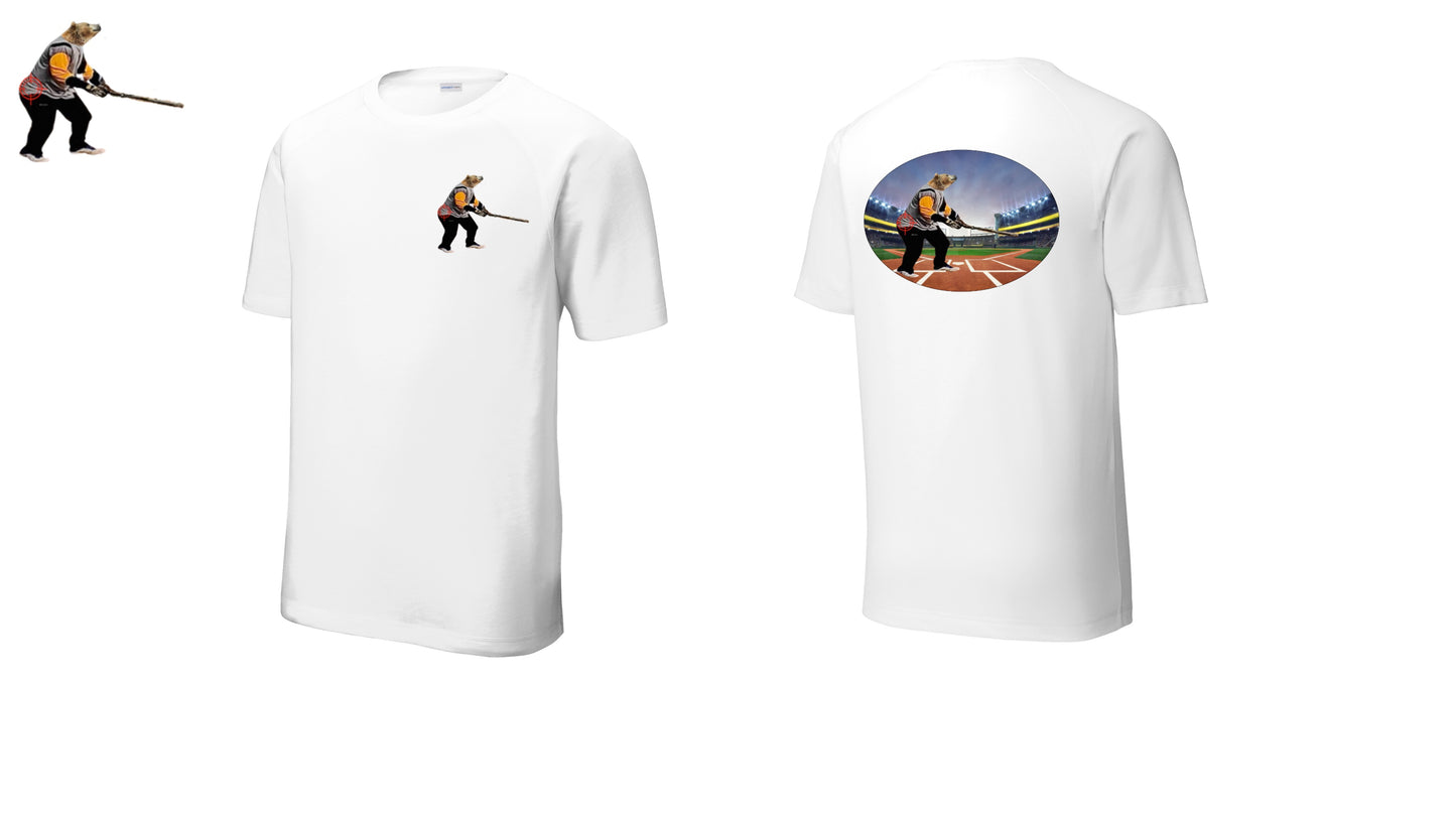 Cocaine Bear Tri-Blend Wicking Raglan Tee