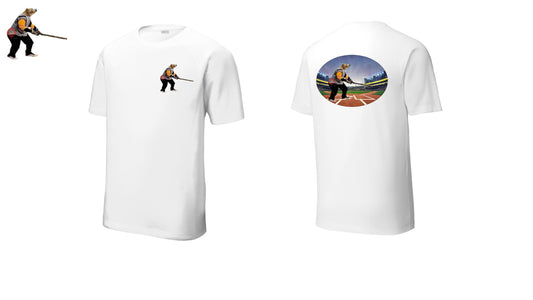 Cocaine Bear Tri-Blend Wicking Raglan Tee