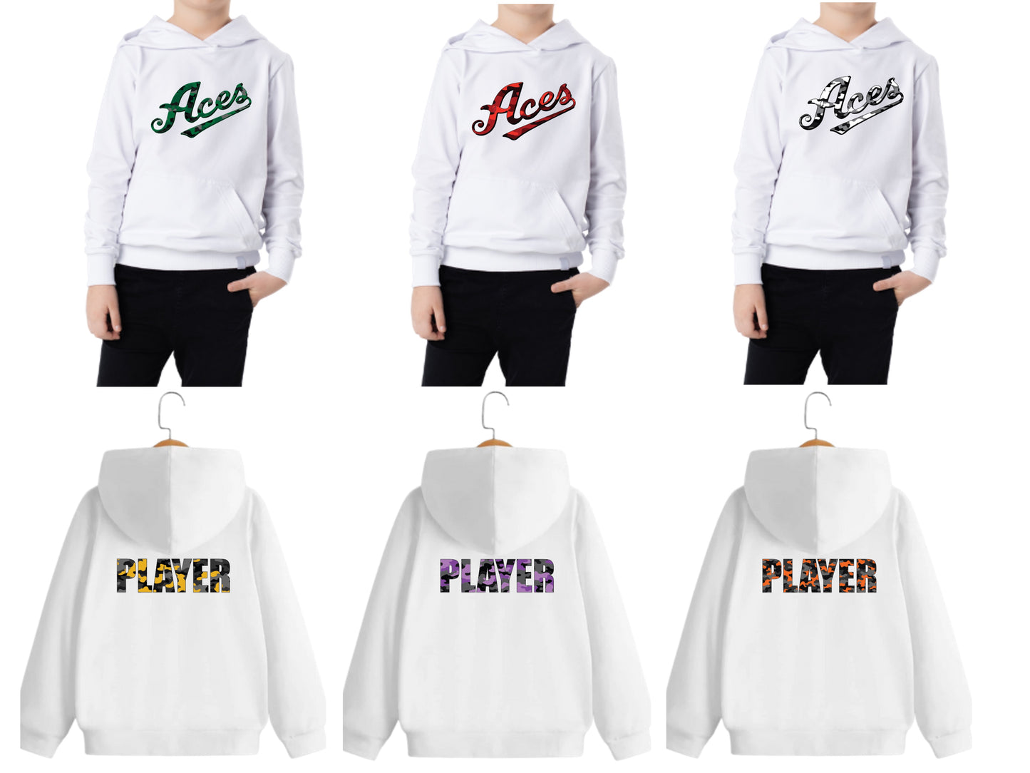 Aces Toddler Camo Custom Hoodie