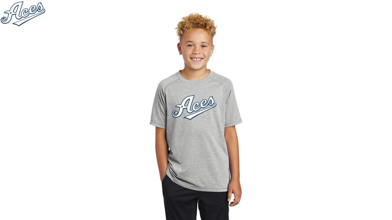 Youth PosiCharge ® Tri-Blend Wicking Raglan Tee