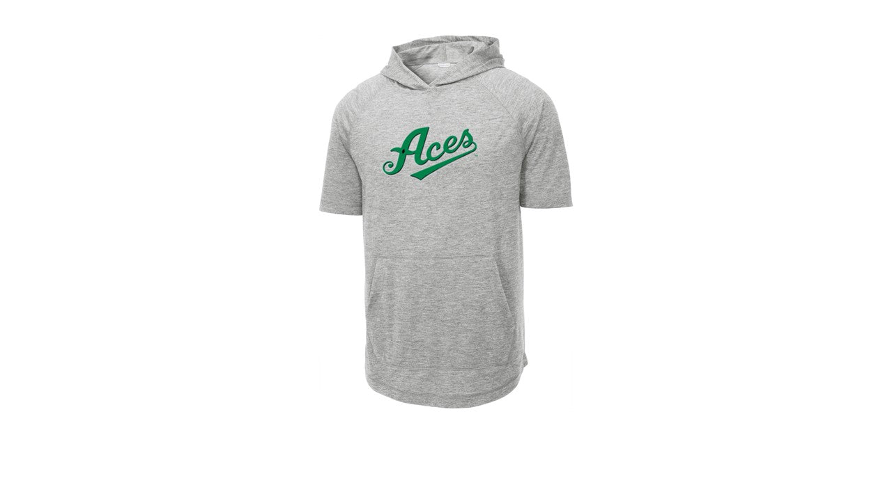 Tri-Blend Wicking Short Sleeve Hoodie