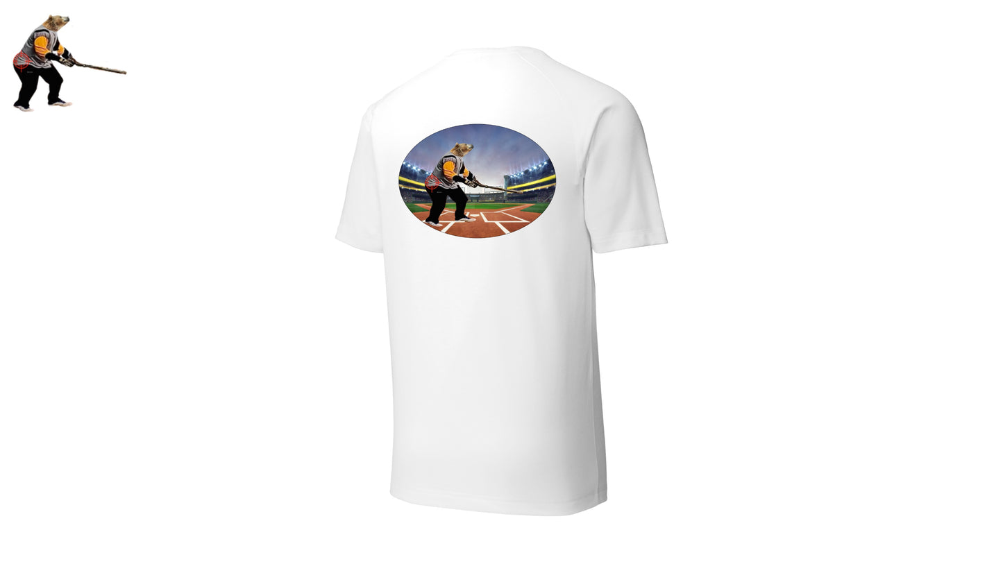 Cocaine Bear Tri-Blend Wicking Raglan Tee