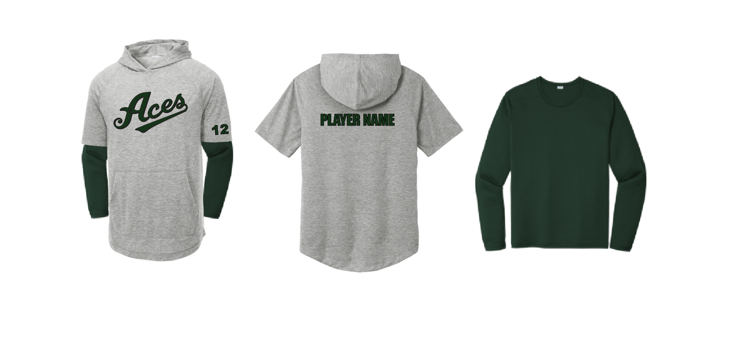Custom Short Sleeve Hoodie + Long Sleeve Performance Shirt