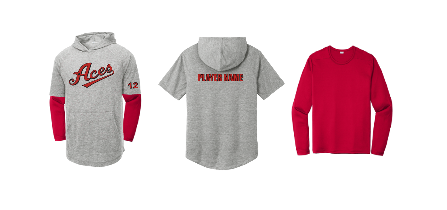 Custom Short Sleeve Hoodie + Long Sleeve Performance Shirt