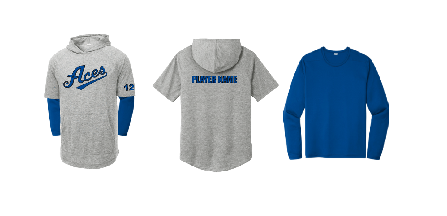 Custom Short Sleeve Hoodie + Long Sleeve Performance Shirt
